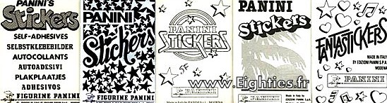 Dos images panini stickers fantastickers années 80
